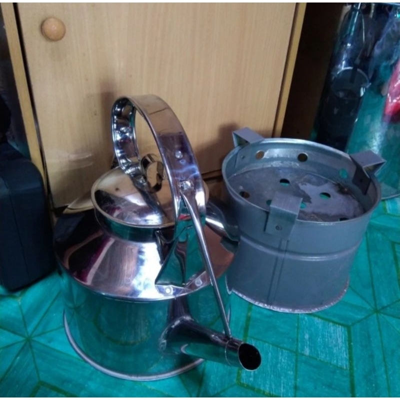 Set Anglo Seng + Teko Ceret Angkringan stainless tebal 4 liter, Murah