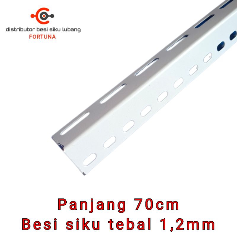 besi siku lubang tebal 1,2mm panjang 70 cm buat rak besi siku serbaguna