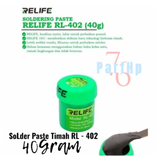 Original Timah Cair - Timah Soldering Paste Relife RL- 402 40Gr