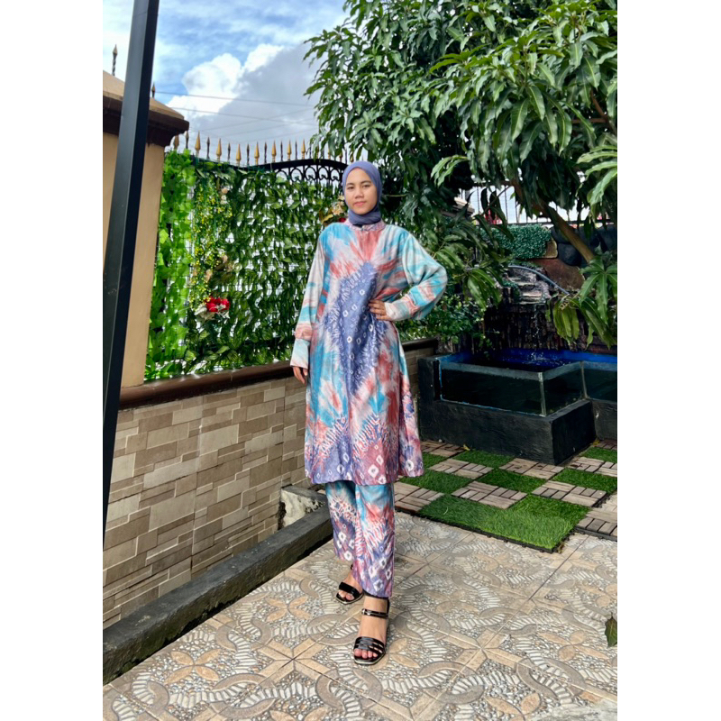 SETELAN CELANA JUMPUTAN PALEMBANG ASLI SUTRA SILK