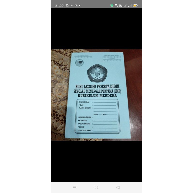

Buku Legger peserta didik sekolah menengah pertama