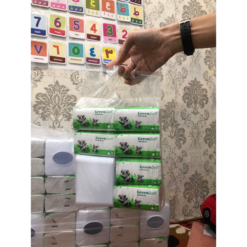 Green soft Tisu Persegi / Green facial pop up tisu