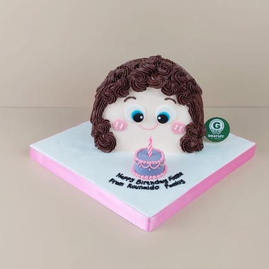 

FIGUR HALF CAKE GIRL UK 15CM / KUE ULANG TAHUN