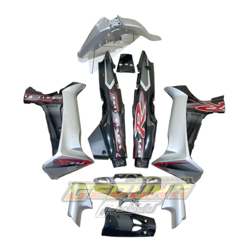 cover body fiz r full set bodi halus yamaha fiz r full clutch 2001 2002 hitam silver fullset bodi fi