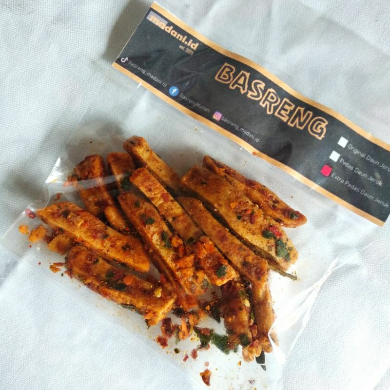 

BASRENG MADANI.ID - BASRENG PEDAS DAUN JERUK 30 GRAM (PAKET 10 PACK)