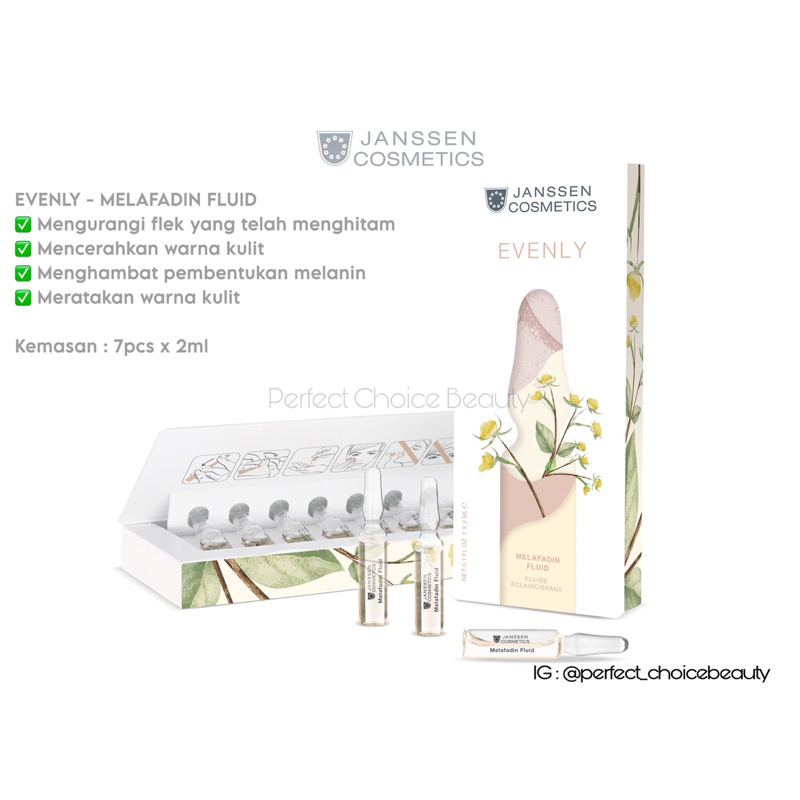 Jual Janssen Cosmetics Ampoule Evenly (Melasma Fluid) 7pcs x 2ml