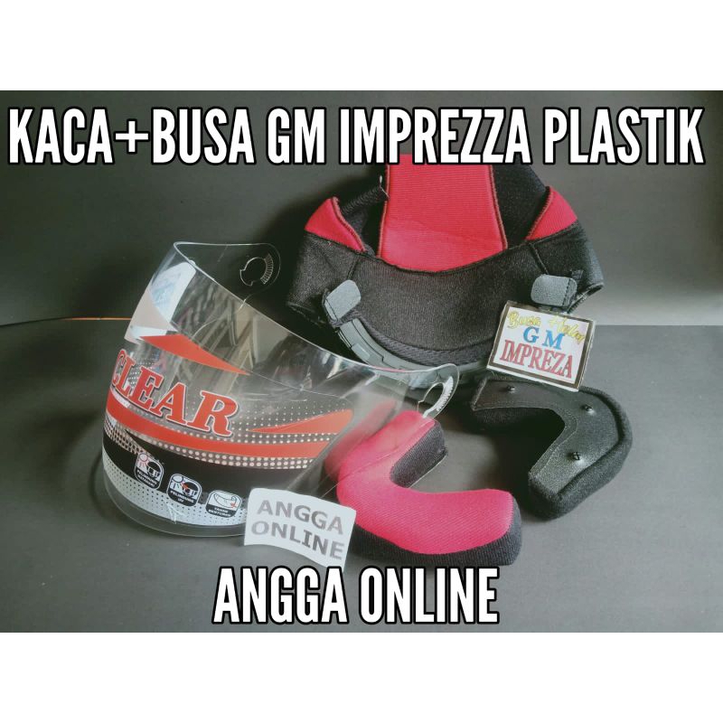 Busa Helm GM IMPREZZA PLASTIK, Busa Helm GM Imprezza Kancing PLASTIK + kaca helm GM IMPREZZA