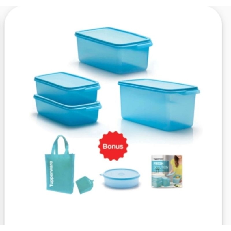 Diskon 50% Freshia Collection Tupperware  tempat sayur dikulkas wadah petak