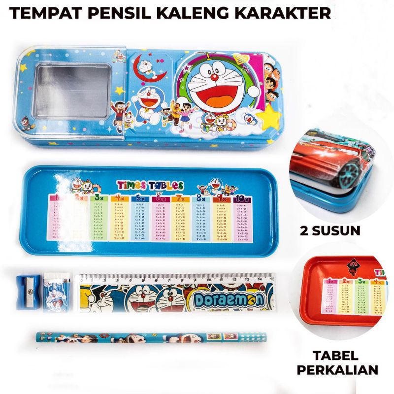 

Kotak pensil doraemon / Tempat pensil + isi doraemon