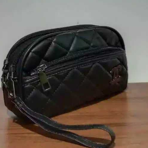 Dompet Hp Dan Uang Wanita 3 Resleting / Ruang Pouch Kosmetik make-up terbaru