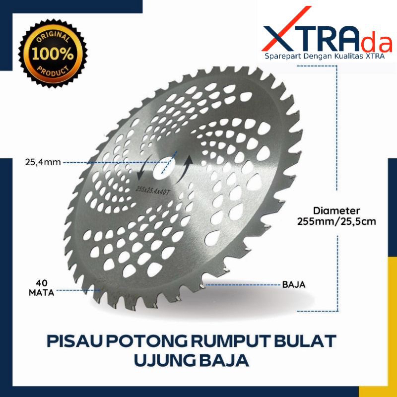 Pisau Rumput Bulat 40T | Pisau Bulat | Pisau Potong Rumput
