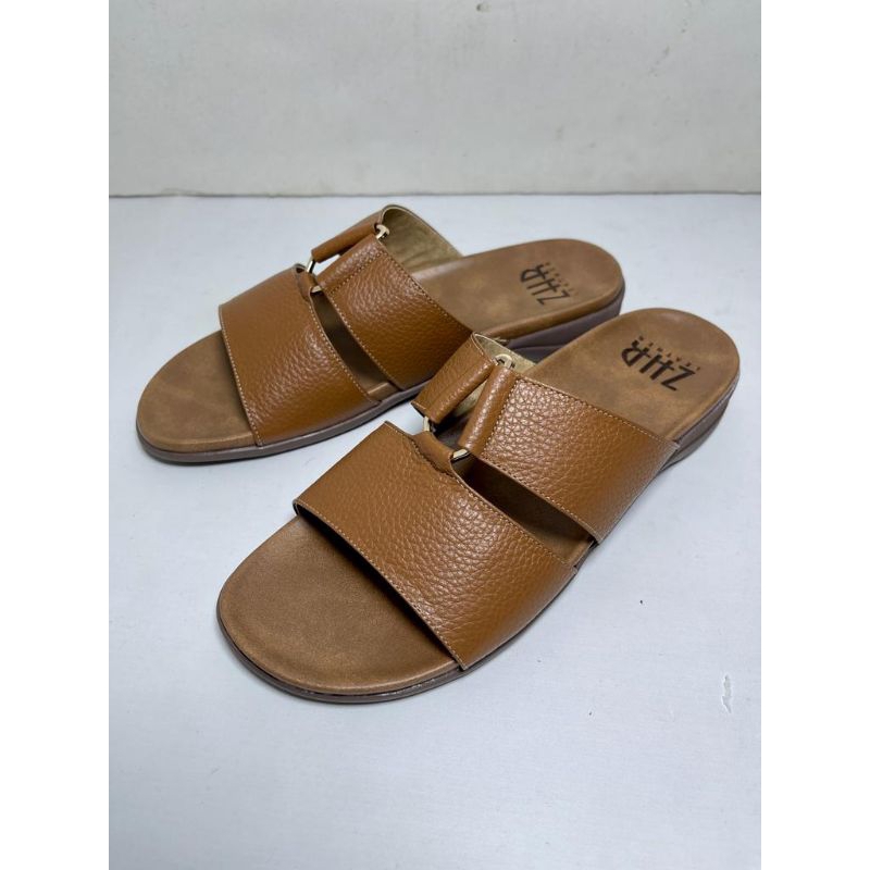 Sandal slop wanita bahan kulit sapi asli