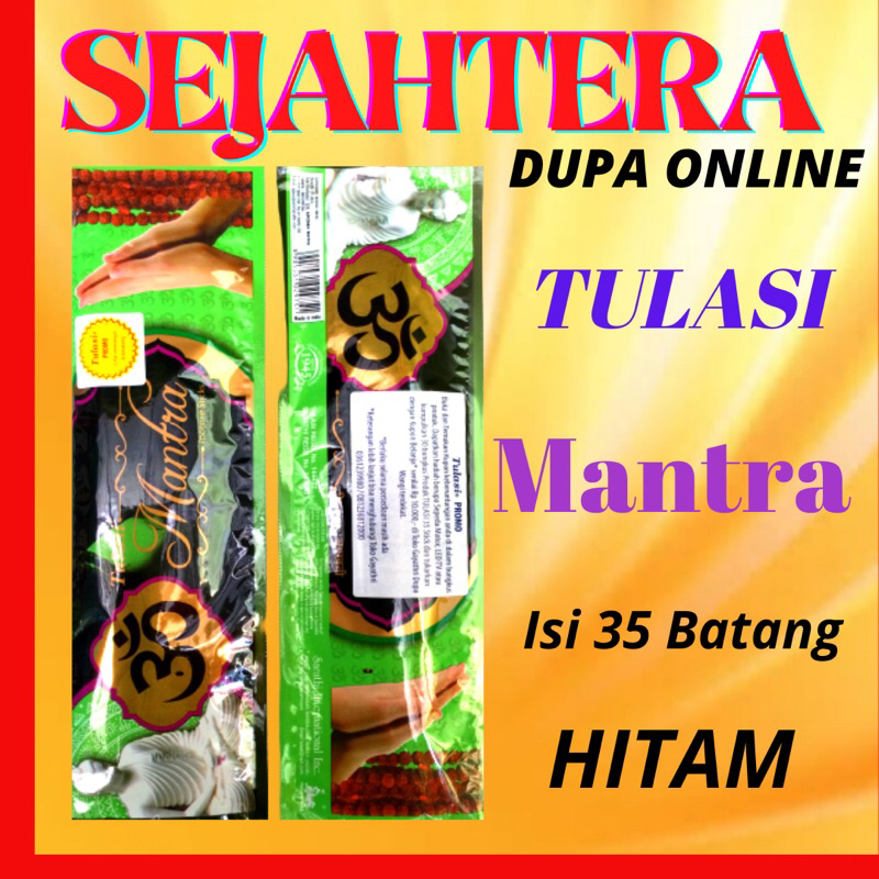 Dupa Hio India Pendek Tulasi “MANTRA” Pouch isi 35batang