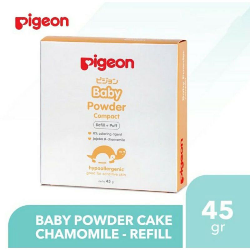 PIGEON POWDER REFIL+PUFFS COMPACT | ISI ULANG