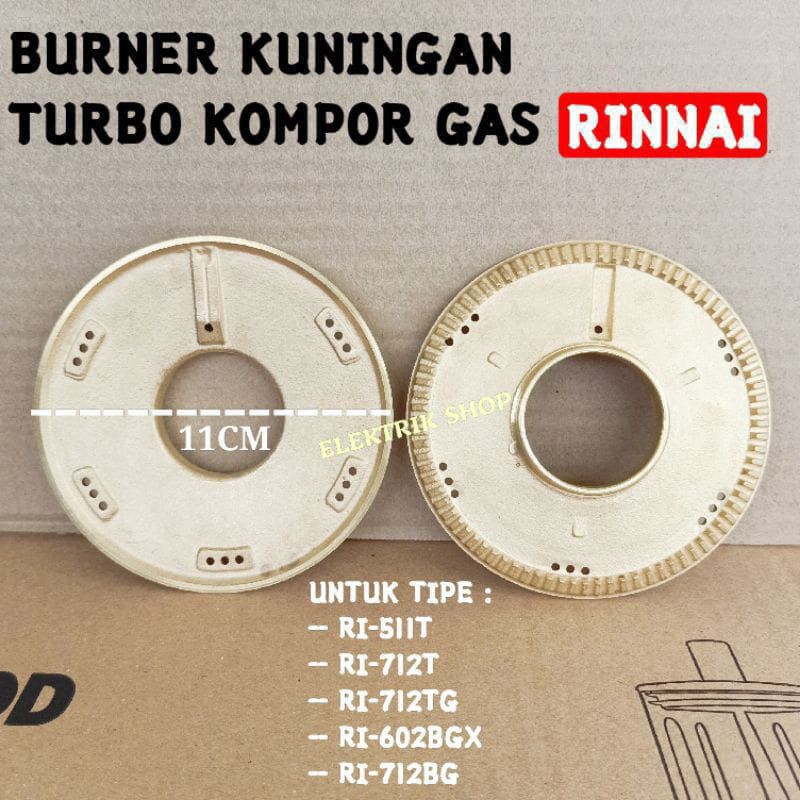 CORONG + BURNER TURBO 1SET KOMPOR GAS RINAI 511T 712T 712 TG BGX