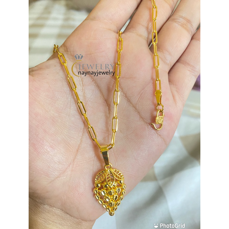 Kalung Rantai Terbaru Anggur sedang 2 Suku / 45cm Warna 24K