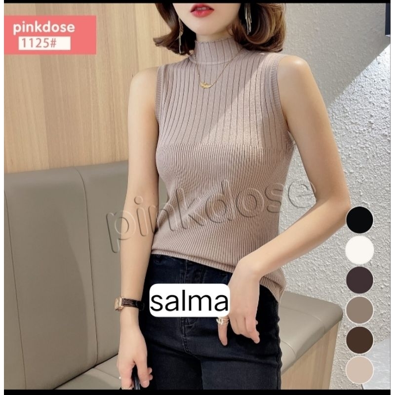 Salma tanktop rajut pinkdose