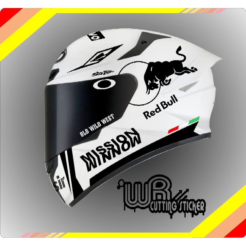stiker helm  stiker cutting helm fullface