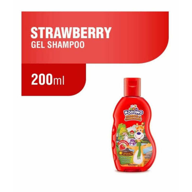 KODOMO SHAMPOO &amp; CONDITIONER STRAWBERRY 200 ML / KODOMO SHAMPO ANAK 200ML