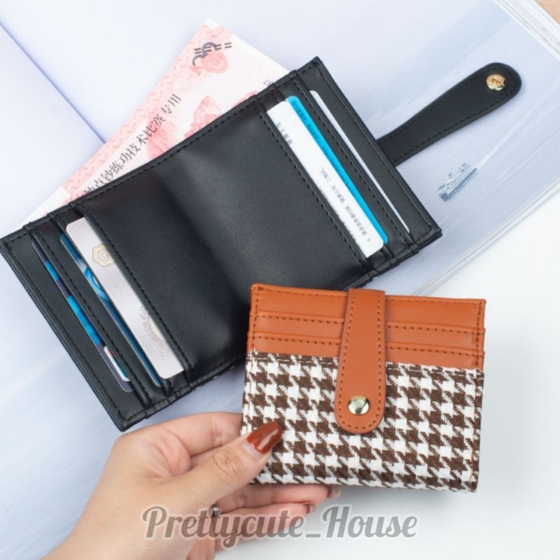 PCH Dompet Kartu Mini HOUNDSTOOTH / Card Holder / Dompet Mini / Dompet Korea