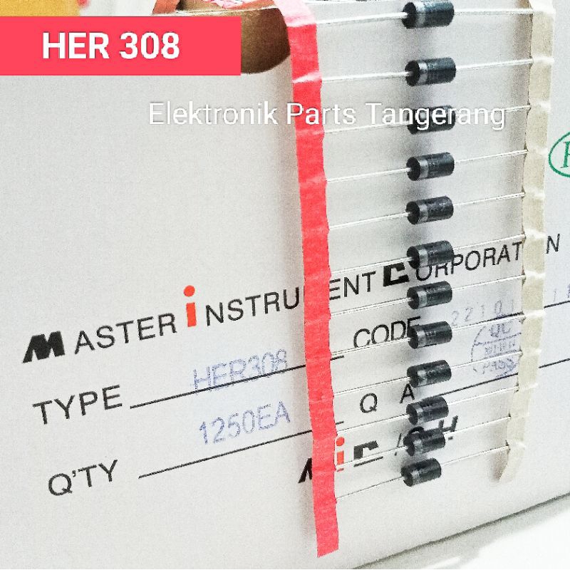 (1 BUAH) DIODA HER308 ULTRA FAST RECOVERY DIODE DIODA HER 308 ULTRA FAST DIODE HER308 DIODE HER 308