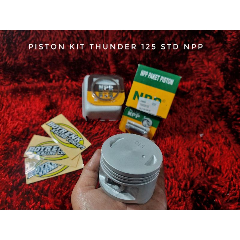 PISTON KIT/SEHER KIT/SEKER KIT THUNDER 125 PIN 14 NPP OVZ 125|150|175|200 - BOYRENK RACING CONCEPT