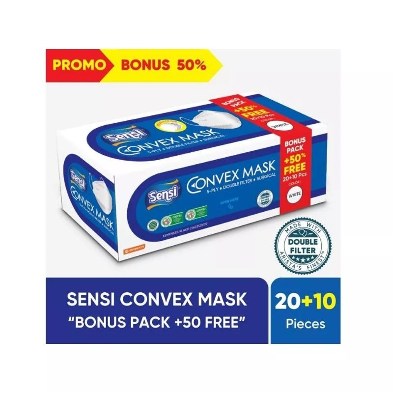 MASKER SENSI CONVEX MASK ISI 30 PCS