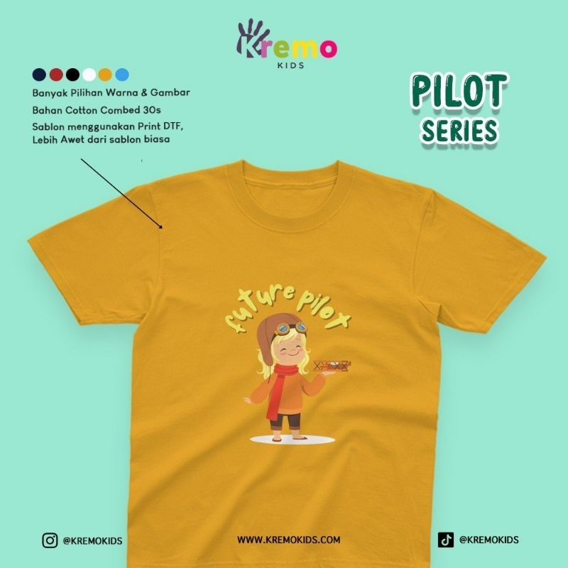 kaos anak " PILOT SERIES "