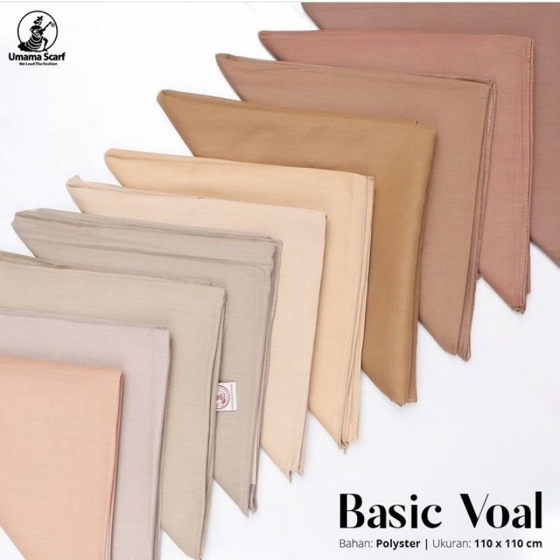 BASIC VOAL SEGI EMPAT/ ORI UMAMA / Hijab segi empat voal umama