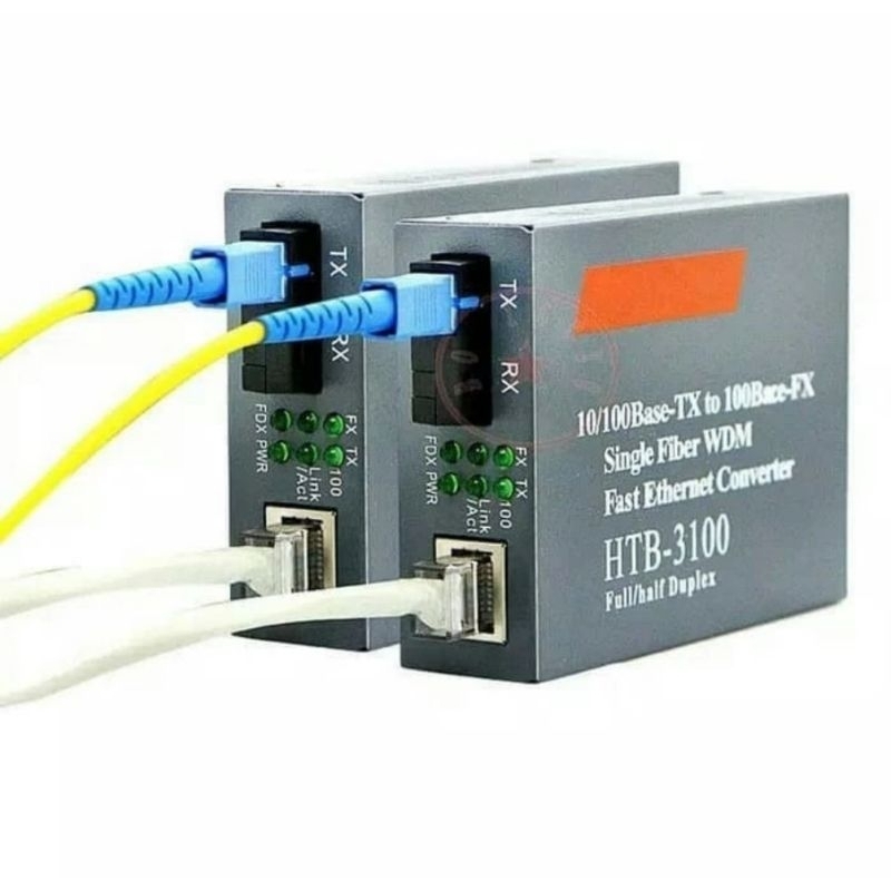 Media Converter HTB 3100|2sc 4lan|3sc 2lan|4sc 2lan|6sc 2lan|tanpa adaptor