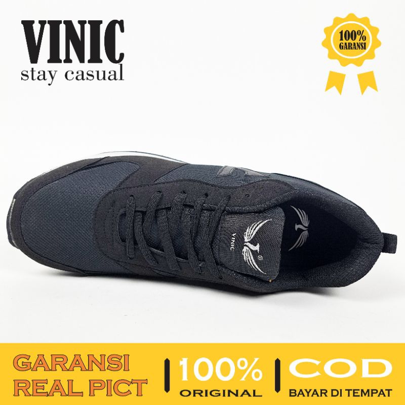 [VINIC SNEAKERS] SEPATU SEKOLAH VINIC HITAM PUTIH KUALITAS PREMIUM / SEPATU OLAHRAGA PRIA WANITA ALAS KARET