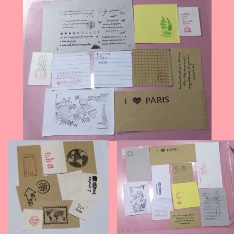 

10 stamped paper ephemera journal stuff