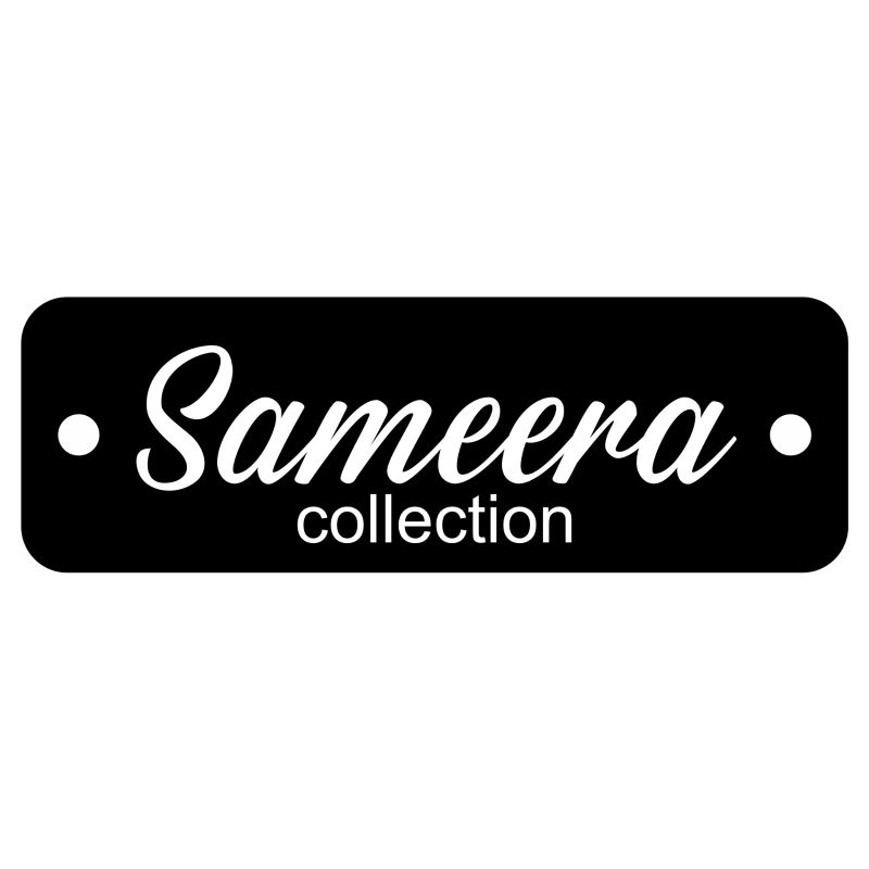 

label akrilik Sameera Collection hitam ukuran 1x3 cm 50 pcs