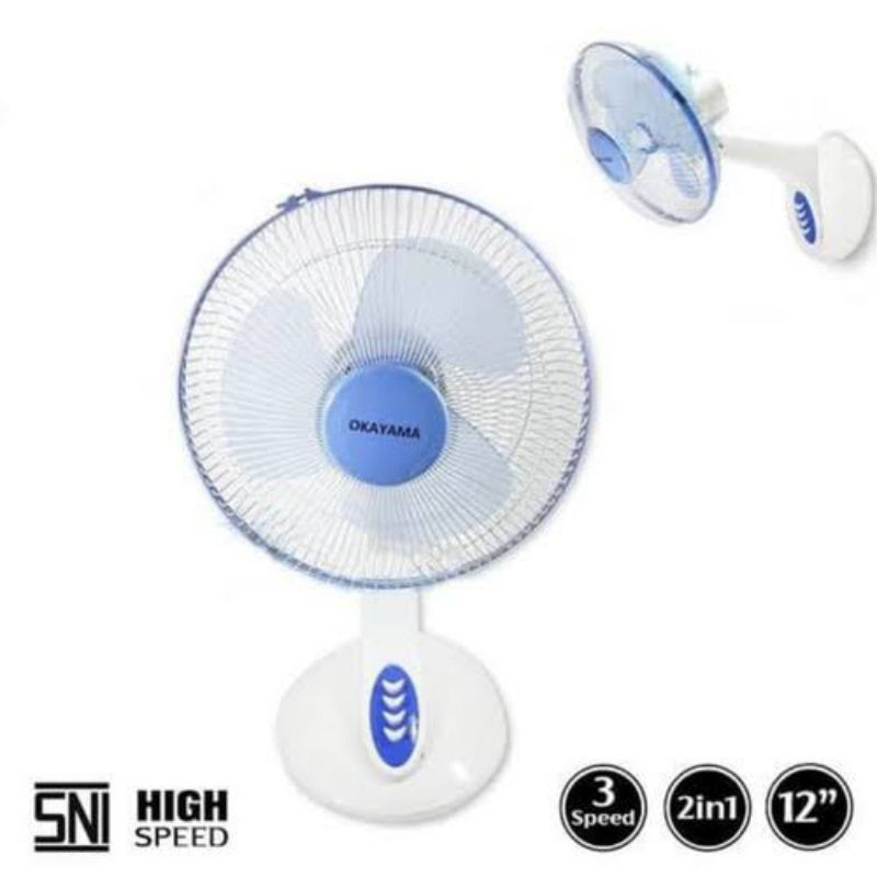 KIPAS ANGIN 12" PREMIUM OKAYAMA, KIPAS ANGIN MURAH OKAYAMA