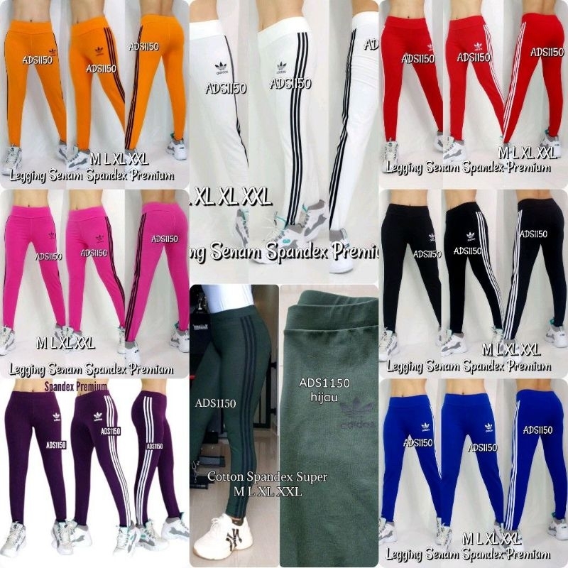 Celana Senam Aerobik Legging Spandex Premium ADS ADS1150 Legging Aerobic Gym Zumba Fitnes Gowes Bike