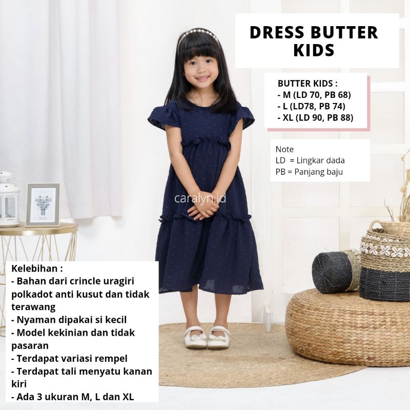 DRESS COUPLE IBU ANAK PEREMPUAN BUTTER DRESS MOM HIJAB DRESS KONDANGAN GAMIS LEBARAN