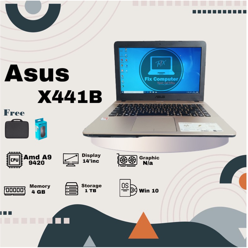 Laptop Asus X441BA amd a9 gen9/Ram 4GB/HDD 1TB SECOND like new
