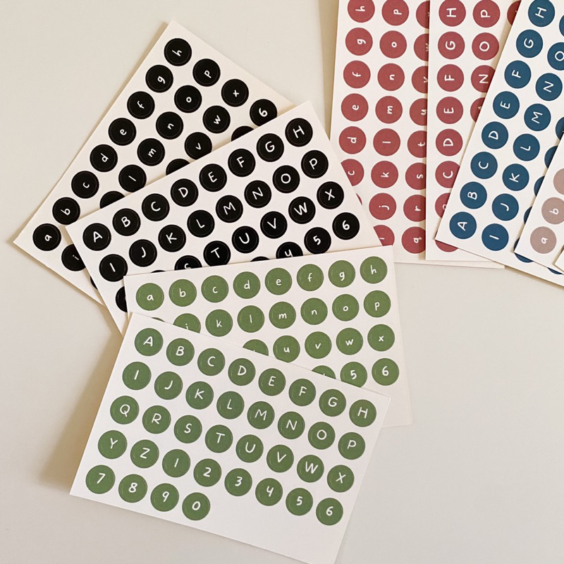 

[CLEARANCE SALE] Sticker Alphabet Upper & Lower Case Huruf Besar & Kecil Aesthetic Journaling Deco Planner Vinyl Doff Kiss Cut (Black, Beige, Purple, Pink, Blue, Green, Orange, Yellow)