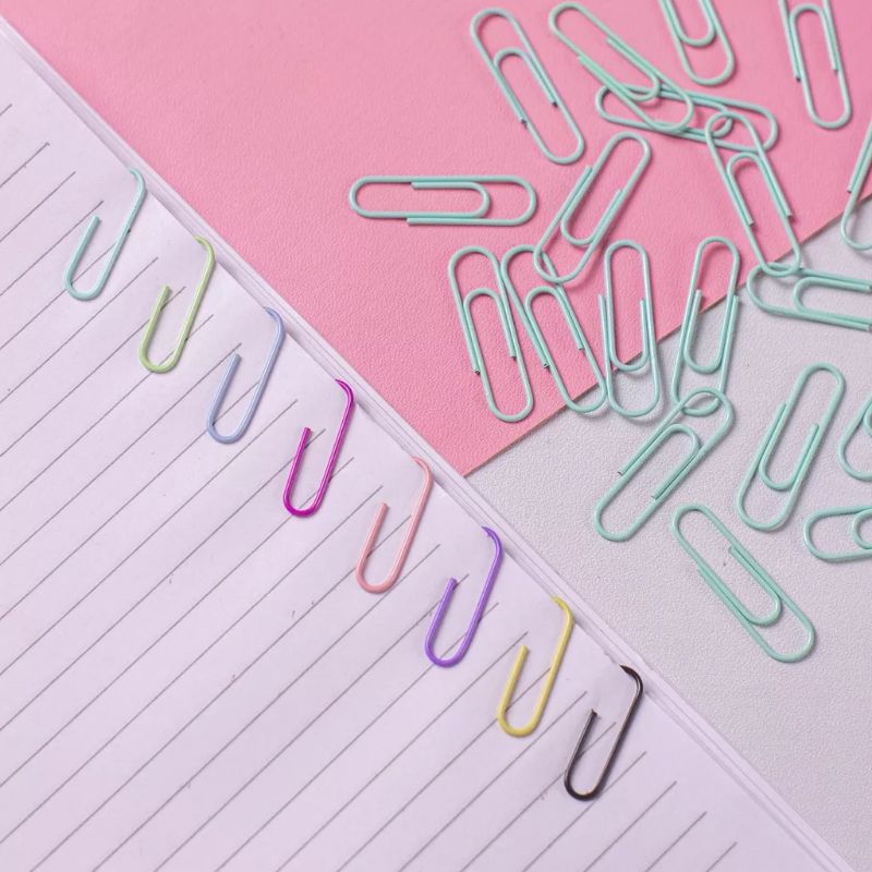 

12 pcs Paper Clip Sprinkle Pastel Color Klip Kertas