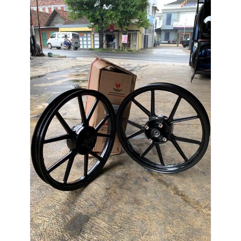 Velg Vrossi Nozz Daytona Gp Wheel Gp wheel Jupiter MX Double Disc hitam gloss