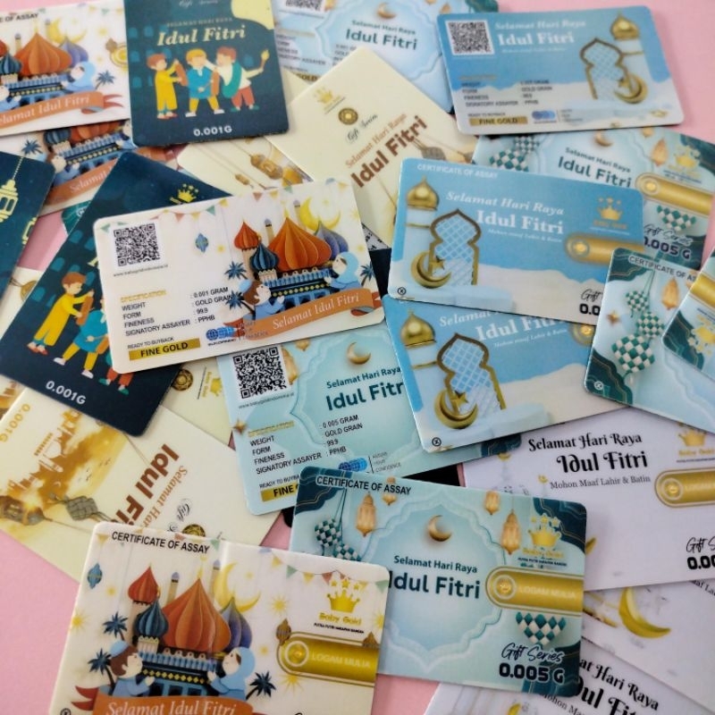 BABY GOLD GIFT SERIES IDUL FITRI 0.001 gr hadiah emas mini
