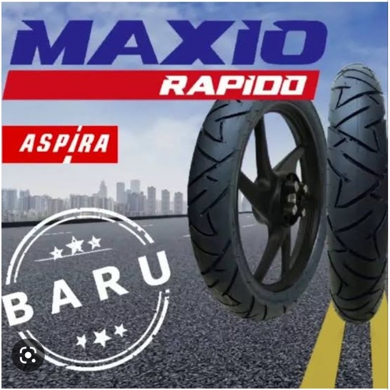 paket ban tubles Aspira rapindo dapat 2 series ring 14 ( 70/90+80/90 - 80/90+90/90 ) free pentil all matic