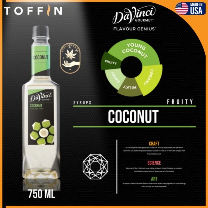 

Davinci syrup rasa Coconut 750ml