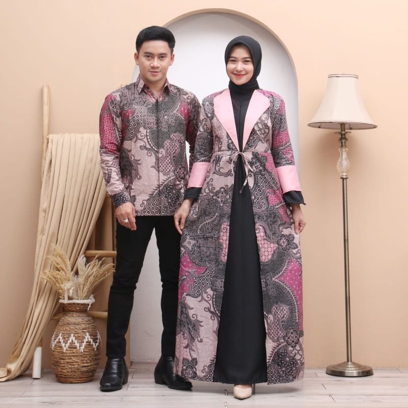 Batik gamis kombinasi busui frendly size m,L,XL,XXL dan 3L