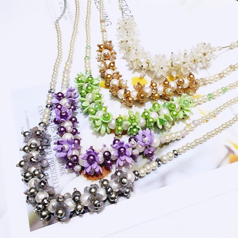 CRYSTAL BEADS NECKLACE / KALUNG DAILY HIJAB FASHION / KALUNG MUTIARA / KALUNG MANIK MANIK / KALUNG HIJAB / KALUNG NON HIJAB / KALUNG KRISTAL