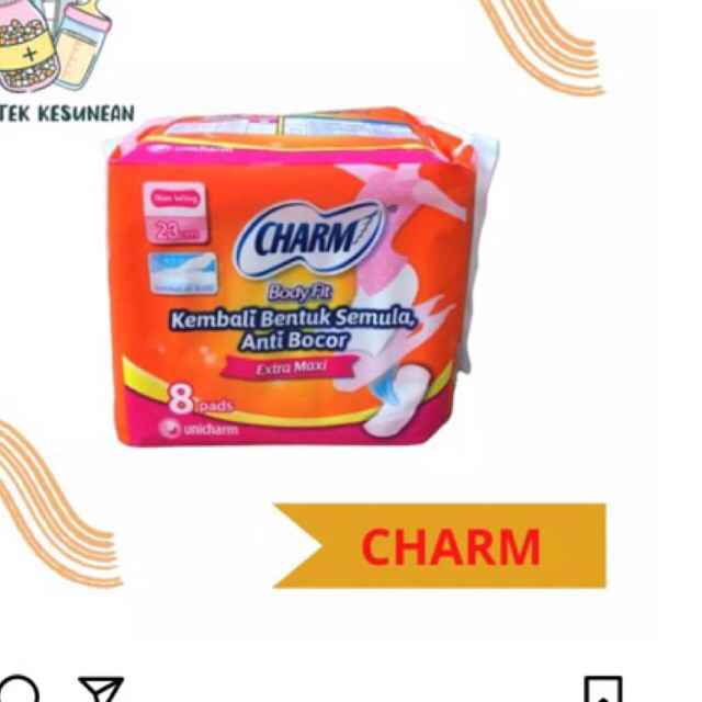 CHARM extra maxi non wing 8pads
