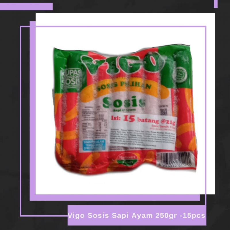 

Vigo Sosis Daging Sapi 250gr -15pcs