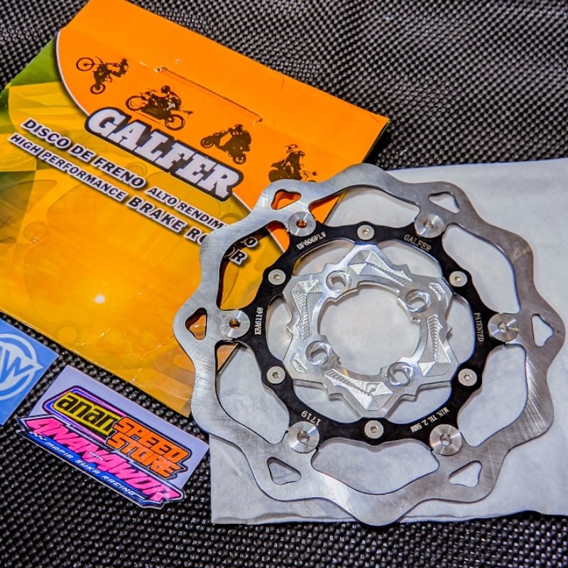 Terbaru‼️ Dics Piringan Cakram Galfer Yamaha Lubang 4 Set Adaptor Dics Depan Galfer 260mm