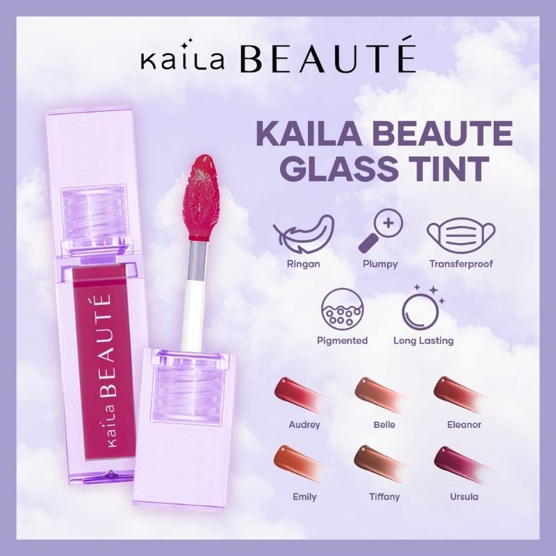 KAILA BEAUTE Glass Tint Lip Tint | Transferproof Longlasting BPOM