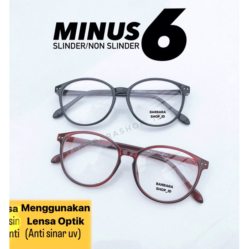 KACAMATA MINUS 6,5,4,3,2,1,9,8,7 LENSA MINUS SLINDER SESUAI RESEP KACAMATA RABUN JAUH PRIA DAN WANIT